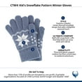 thumbnail image 4 of CTM Kid's Snowflake Pattern Winter Gloves, 4 of 4