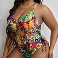 thumbnail image 2 of Delconic Plus Size Bikini Swimsuit for Women, Backless Sexy Bathing Suit, Slim Fit Swimwear, 2 of 4