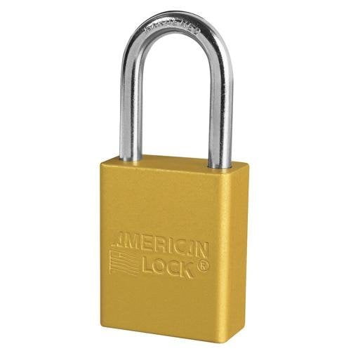 American Lock A1106YLW Padlock Keyed, Aluminum, Yellow