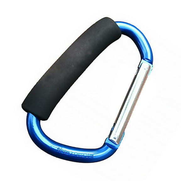 MEIBUTYUP Aluminum Alloy Carabiner Clip with D , Spring Lock and Comfortable Sponge Handle for Outdoor Activities