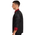 thumbnail image 2 of Jowowha Chef Work Uniform Mens Womens Long Sleeve Chef Jacket Coat for Kitchen Restaurant Hotel Work Black M, 2 of 8