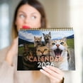 thumbnail image 5 of 2026 Wall Calendar,Cat Calendar January - December，10"x14.6" Opened, Cute Cat Selfies Theme Calendar whith Holidays Highlighted 7.3"x10" for Organizing & Planning, 5 of 5