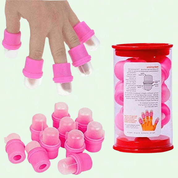 Acrylic Nail Remover Soaker Caps, 10-Pack Gel Polish Nail Off Wraps with Clip