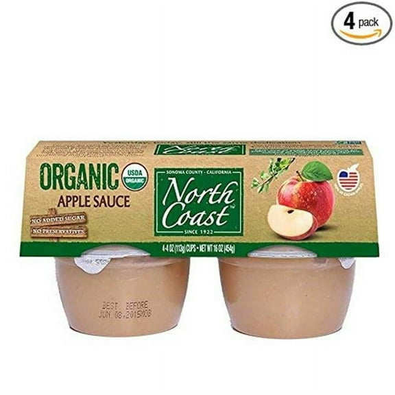 16 oz Organic Applesauce, Pack of 12 - 4 Per Pack