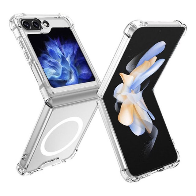 Funda Para Galaxy Z Flip 6 Con Magsafe Protección Militar Transparente Magsafe Clear