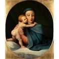 thumbnail image 2 of Johann Evangelist Scheffer von Leonhardshoff 20x23 Black Ornate Framed Double Matted Museum Art Print Titled: Madonna and Child (1817), 2 of 5