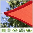 thumbnail image 3 of ColourTree 19' x 22' x 29.1' Red Right Triangle Sun Shade Sail Canopy Mesh Fabric UV Block & Water Air Permeable - Commercial Heavy Duty - 190 GSM - 3 Years Warranty - Custom Make, 3 of 8