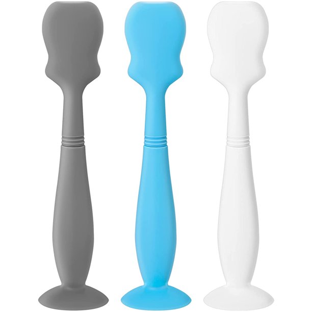 3pcs 6.3inch Baby Cream Spatulas with Suction Cup Paste Applicator