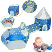 3 In 1 Child Crawl Tunnel Tent Kids Play Tent Ball Pit Set Foldable Children Play House