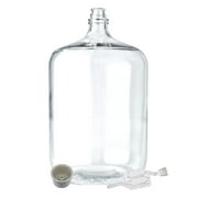 Home Brew Ohio 6.5 Gallon Glass Carboy with Drilled Bung and Twin Bubble Airlock
