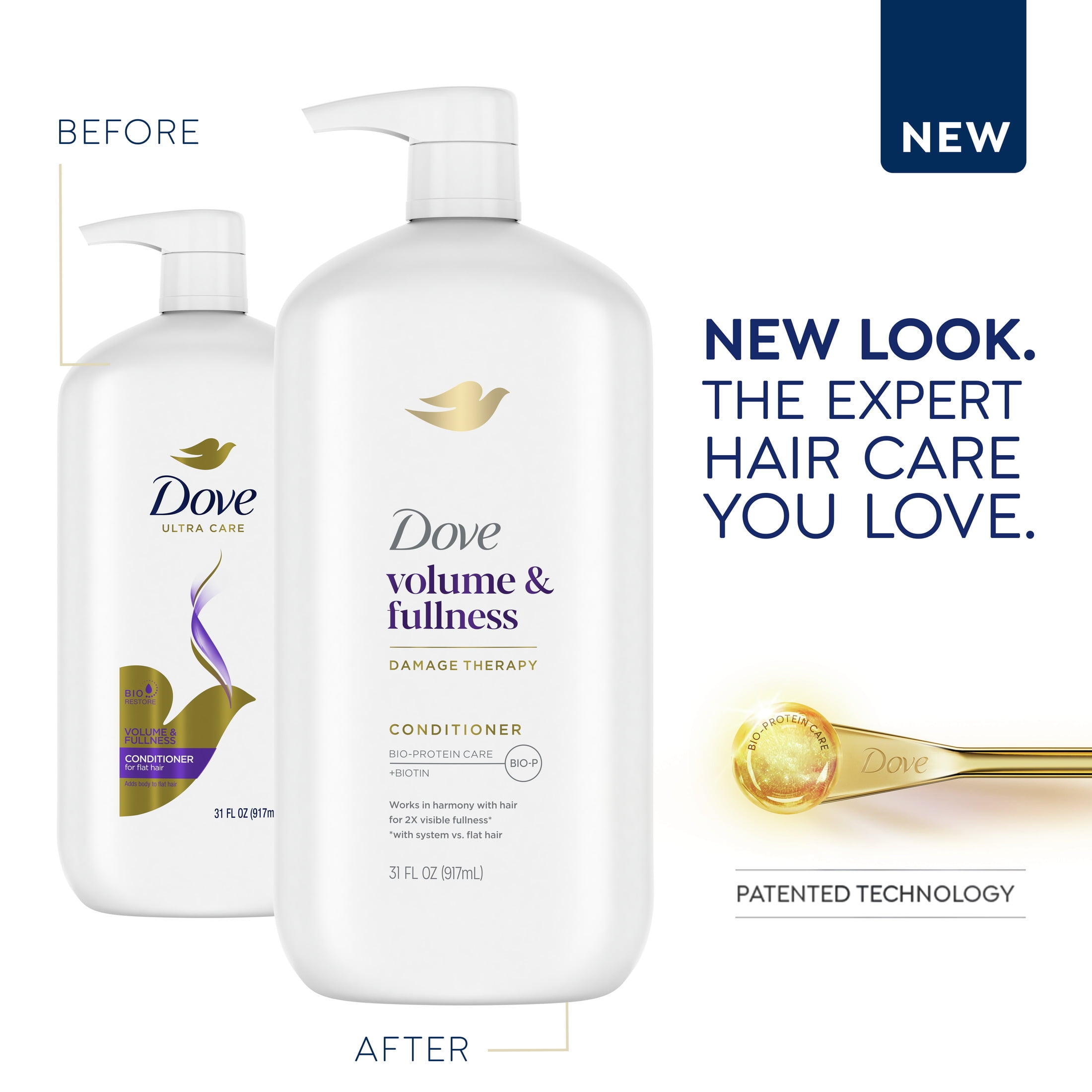 Dove Volume and Fullness Daily Conditioner with Biotin Complex, 31 fl oz