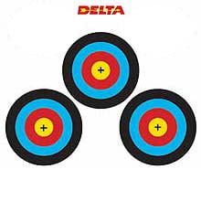 "FITA / NAA Full-Color 3 Spot Archery Targets – 10 Pack"