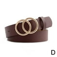 thumbnail image 3 of Women Faux Leather Belt Double Rings Belt Waist Belts Waistband New S3, 3 of 4