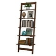 thumbnail image 6 of Lavish Home 5-Tier Slatted Wood Leaning Ladder Shelf for Narrow Storage, Wooden Bookcase for Living Room, Bathroom, Kitchen, Office or Bedroom  in Walnut Finish, 6 of 6