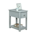 thumbnail image 2 of 22" X 11.75" X 23" Grey Rubberwood Chairside Table, 2 of 2