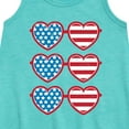thumbnail image 2 of Instant Message - Retro Sunglasses American Flag - Toddler & Youth Girls A-line Dress, 2 of 5