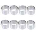 thumbnail image 5 of Raindrops 8Pcs Metal Round Cake Making Mold Ring Cookie Mold Round Mold Cake Biscuit Mousse Mold, 5 of 8
