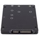 thumbnail image 2 of Caja convertidora adaptadora 2 en 1 M.2 BKey NGFF MSATA a SATA3.1 Caja convertidora adaptadora para disco duro, 2 of 5