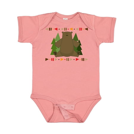 

Inktastic Tribal Bear Woodland Trees Boys or Girls Baby Bodysuit