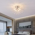 thumbnail image 3 of Modern Firework Chandelier Ceiling Light Fixture, 6-Light Luxury Sputnik Semi Flush Mount Pendant Light Gold/Silver, 3 of 6