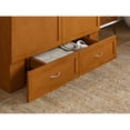 thumbnail image 6 of Hamilton Solid Wood Full Murphy Bed Chest w/Mattress and Storage in Light Toffee, 6 of 10