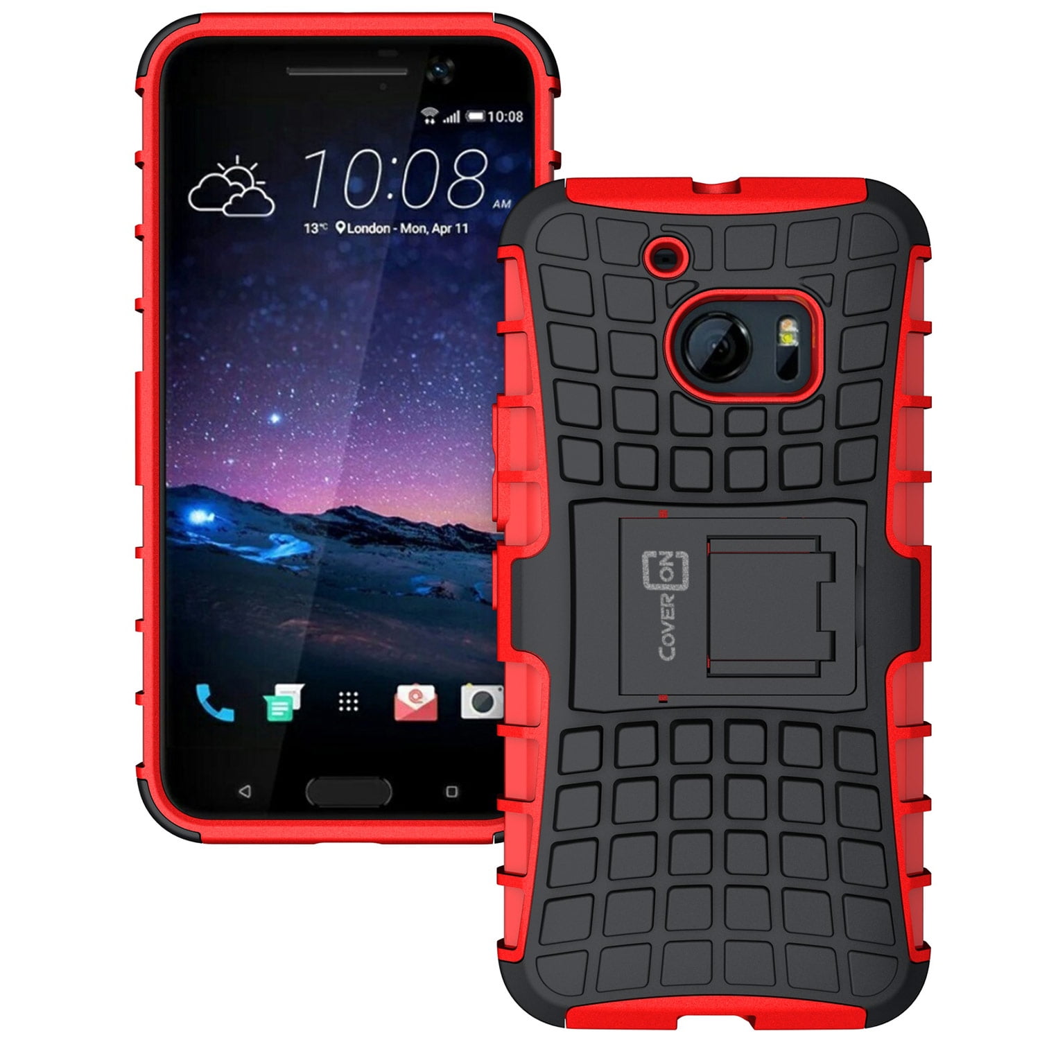 Trouw Makkelijker maken Schaduw CoverON HTC 10 Case, Atomic Series Slim Protective Kickstand Phone Cover -  Walmart.com