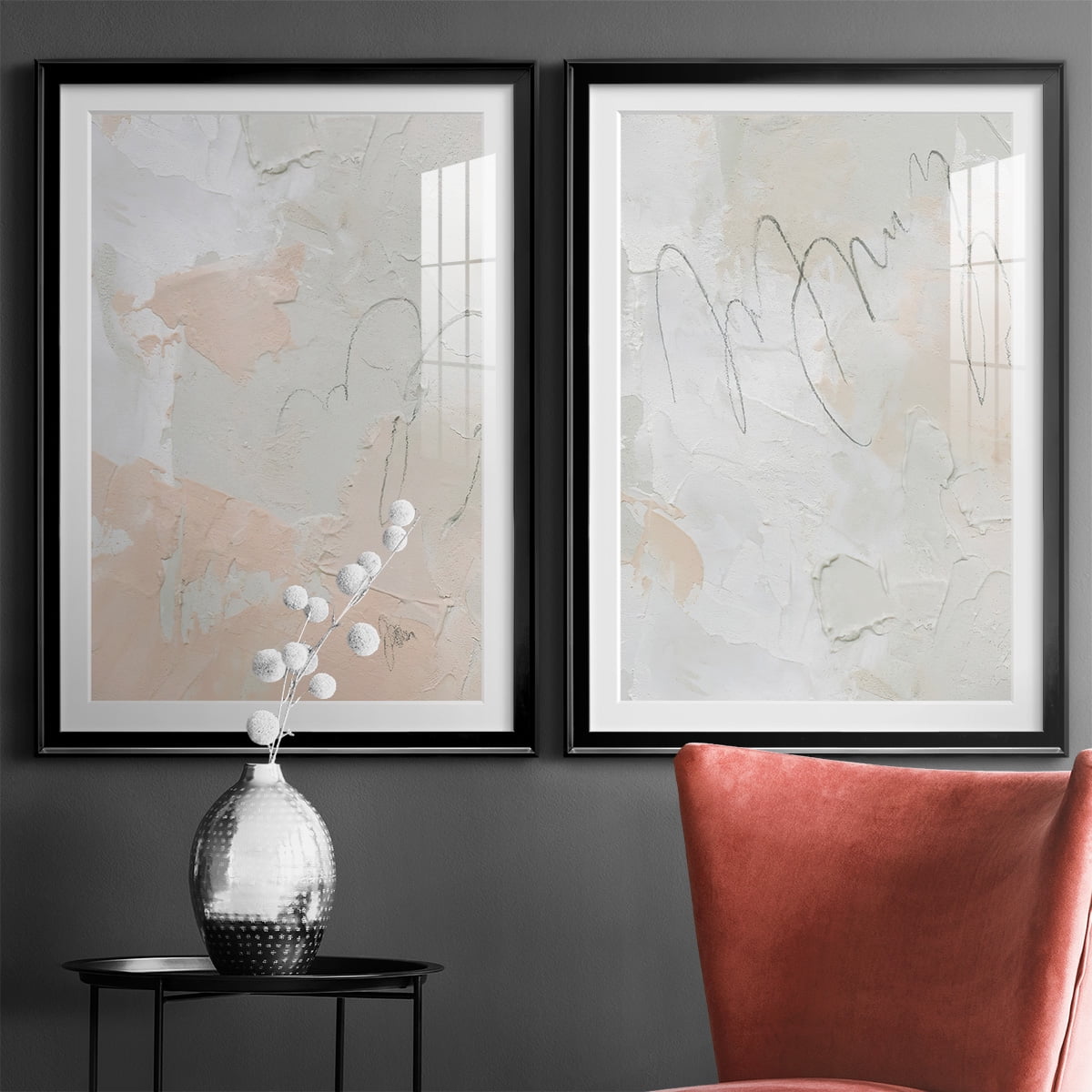 Wexford Home Twitch I Premium Framed Print, 22.5" x 30.5" - Ready to Hang, Black (Set of 2)