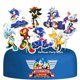 thumbnail image 2 of Kit de 24 piezas con temática de Sonic the Hedgehog, suministros para fiestas de cumpleaños, decoración de tartas de Sonic de dibujos animados, juguetes para niños, regalo, 2 of 5
