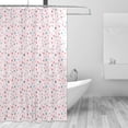 thumbnail image 2 of FREEAMG Shower Curtains Pink Polka Dot Curtain，Waterproof Fabric Decor Shower Curtains for Bathroom Set with 12 Hooks, 66"x 72", 2 of 6
