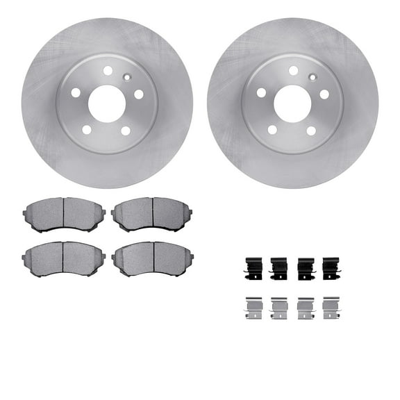 Dynamic Friction Company Front Brake Rotors with 5000 Advanced Brake Pads includes Hardware 6512-46199