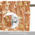 thumbnail image 6 of Vintage Flower Bird Butterfly Herb Valance Curtain Country Garden Orange Window Valances Rod Pocket Short Curtains Window Treatments for Kitchen Bedroom Bathroom Laundry 56" x 16", 6 of 9