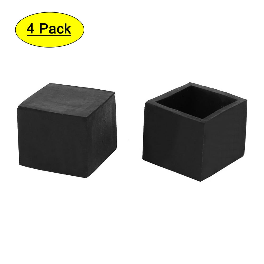 25mmx25mm Square Chair Leg Floor Protectors Table Feet Tips Covers Caps