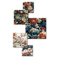thumbnail image 3 of Designart "Asian Floral Artistry" Floral Wall Art Set Of 5 - Beige Oriental Wall Living Room Decor Set, 3 of 6