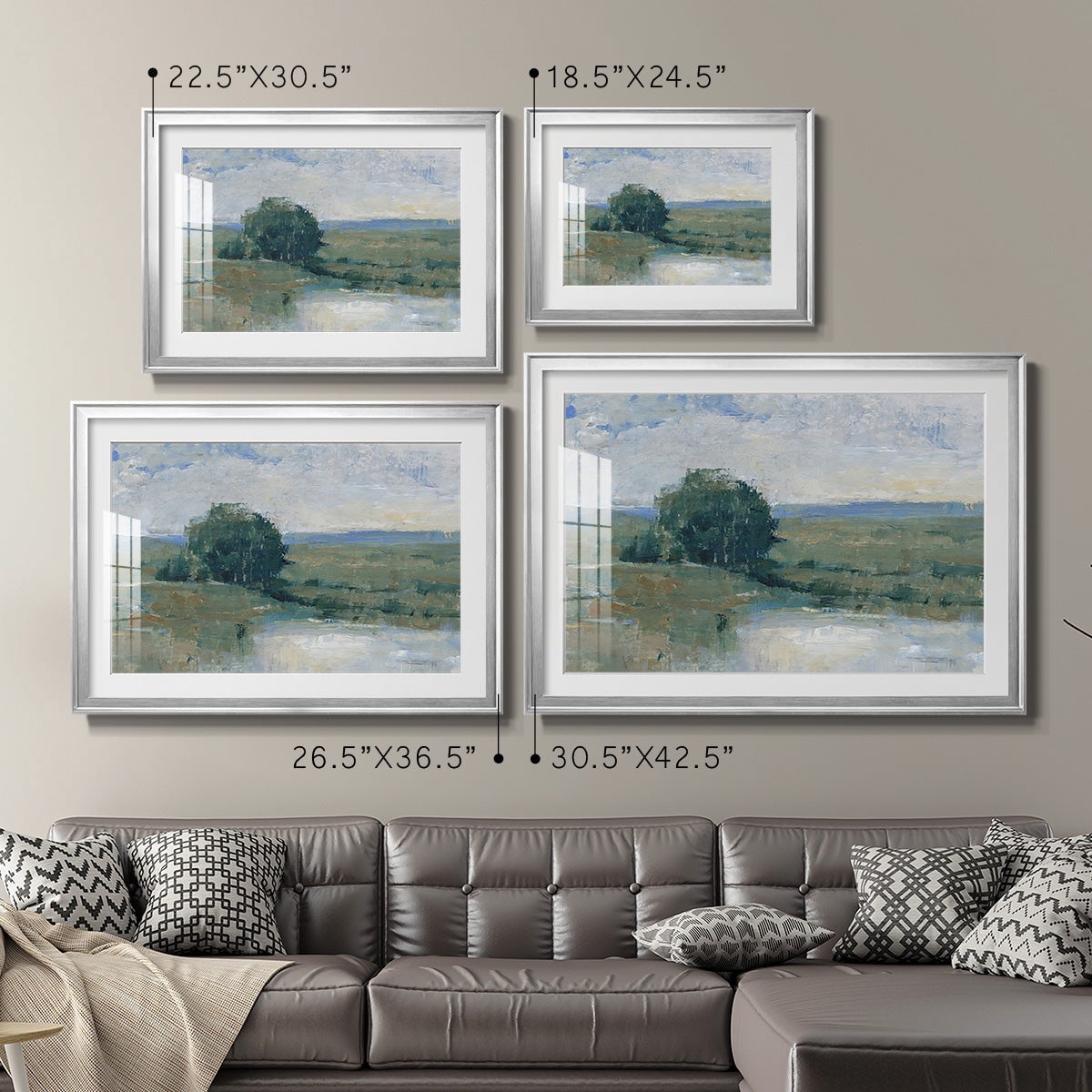 Riverbank Impression I Premium Framed Print - Ready to Hang