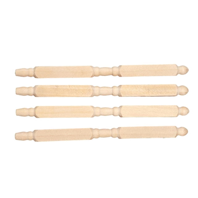 4 Uds de miniatura de 4,7 pulgadas, husillos de balaustre DIY para piezas de 1:12 para artesanos de