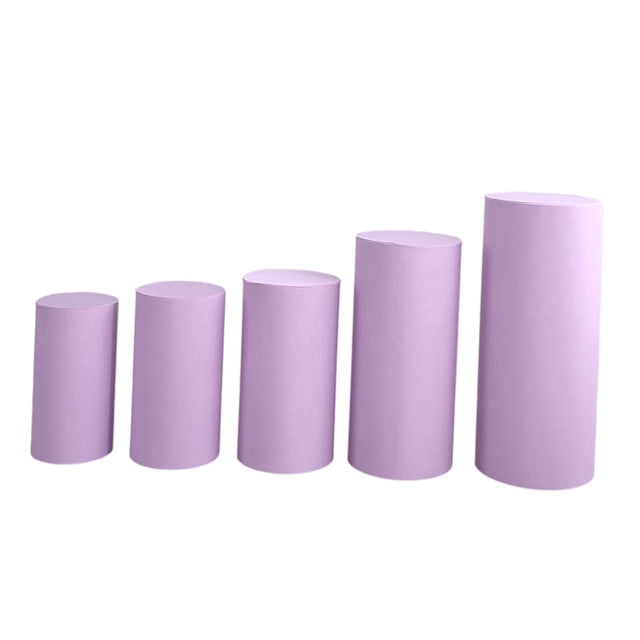 simhoa 5 Pieces Cylinder Pedestal Stands Slipcovers Soft for Festivals Thanksgiving Light
