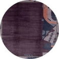 thumbnail image 1 of Ahgly Company Indoor Round Abstract Purple Lily Purple Abstract Area Rugs, 7' Round, 1 of 6