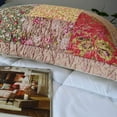 thumbnail image 4 of KASENTEX Supreme Boho Cotton Sham with Decorative Floral Print Patchwork Design, Two King Shams 20x36, Boho-Royal Garden, 4 of 7