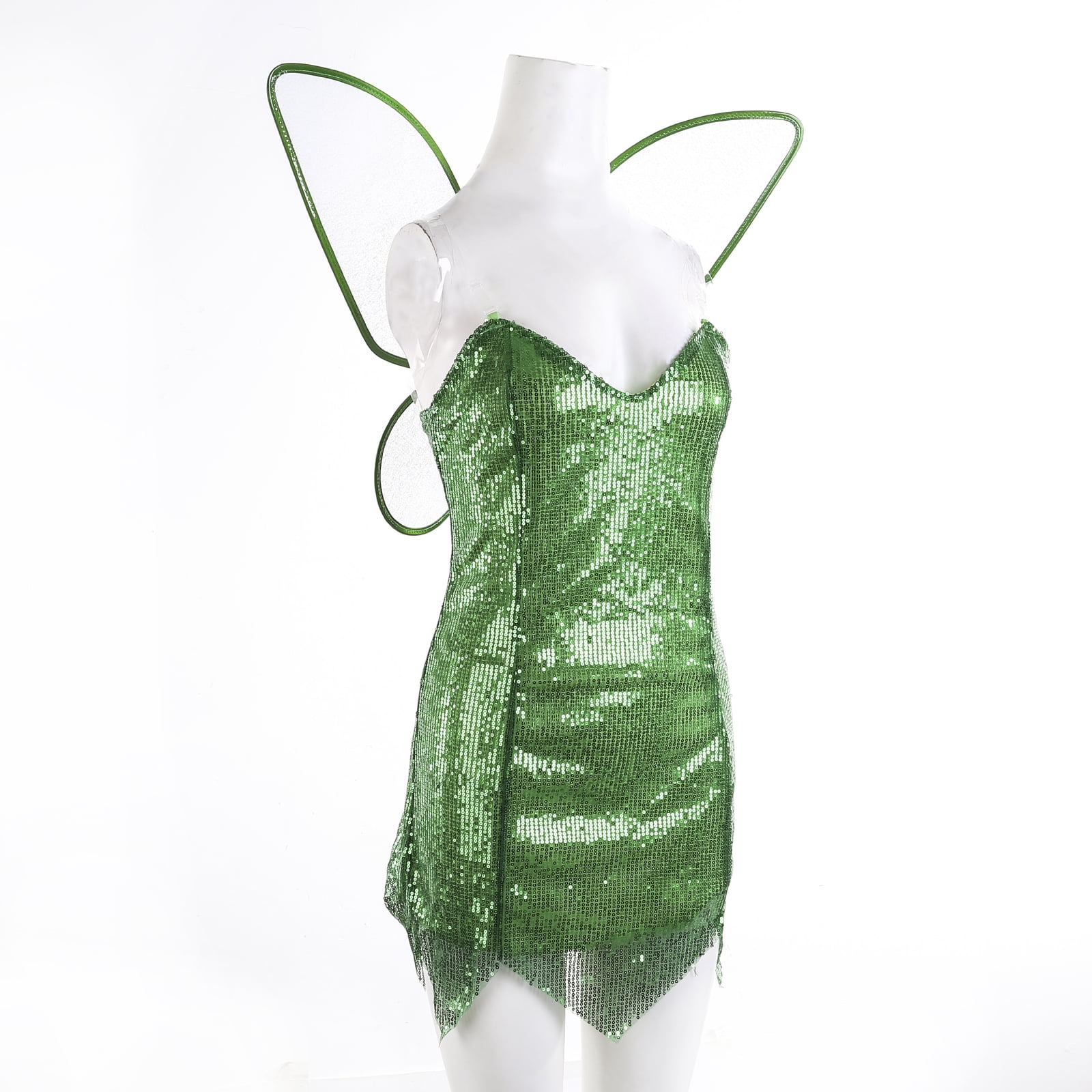 Women Halloween Fairy Costumes Tinkerr Bell Deluxe Costume Cosplay Dress  with Wings Fancy Tale Party Adults Outfits - Walmart.com