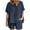 Navy, variant on Admvng 2 Piece Sets For Women Casual Summer Round Neck Short Sleeve Tops And Shorts Two Set Suit S-2XL