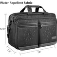 thumbnail image 5 of KROSER Expandable Polyester Laptop Messenger Bag, 17.3 Inches, Black, 5 of 10
