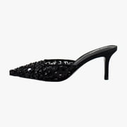 Steve Madden Alexi Women's Heels Black Sequin Size 6.5 M