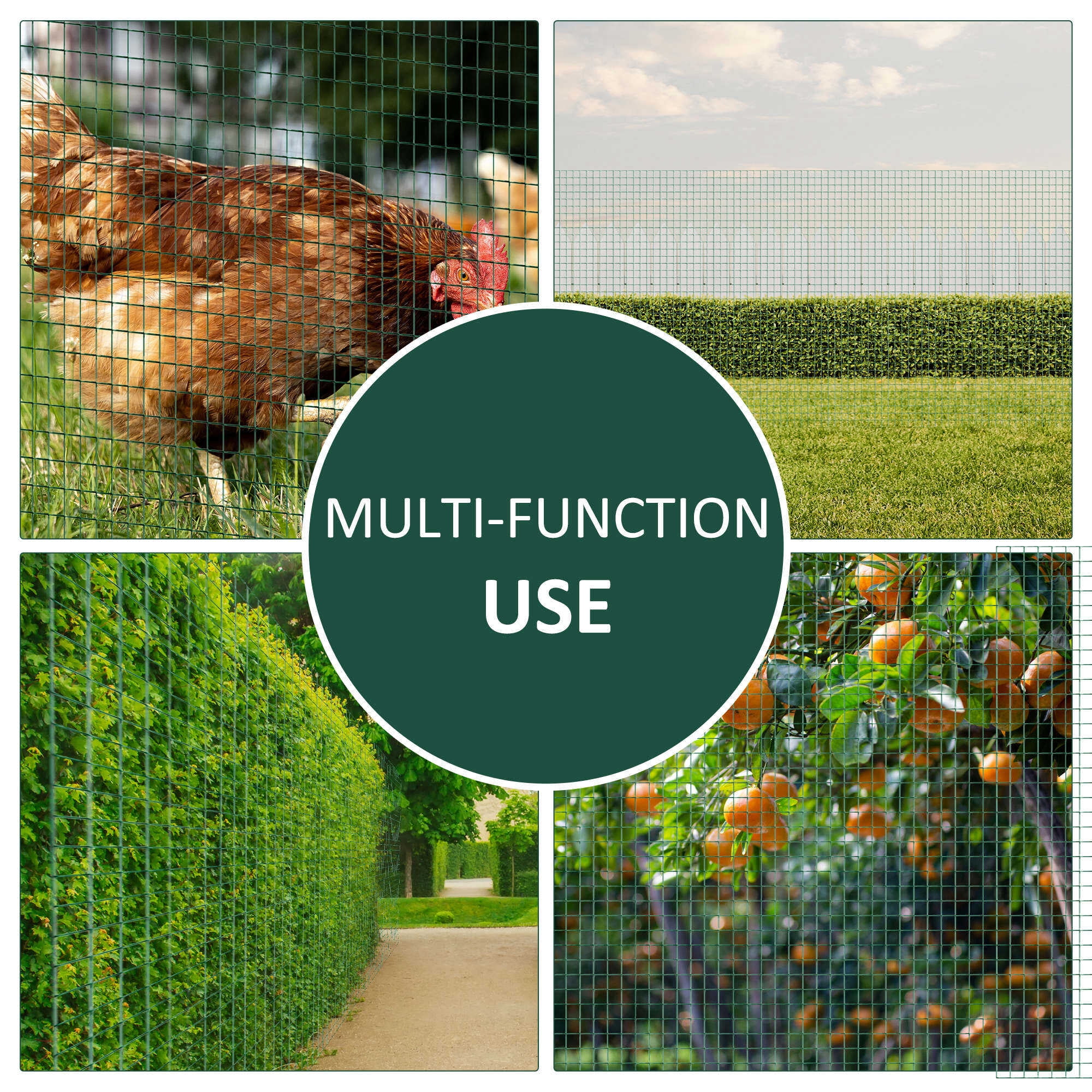 Orthopedic Dog Bed, PawHut 98' L x 35.5" H Hardware Cloth, 1/2 x 1 Inch Wire Mesh Fence Netting Roll for Aviary, Chicken Coop, Rabbit Hutch, Animal, Garden Protection, Green Dog Bed,Steel Cat Bed
