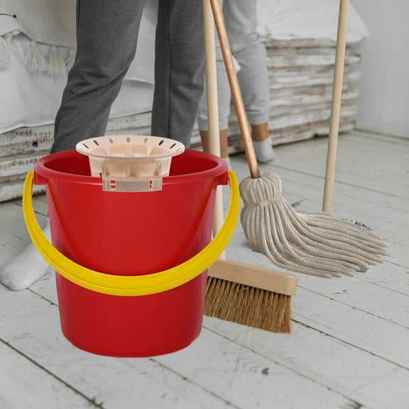 FENGGUIQU Plastic Mop Bucket with Built-in Squeeze Basket for Use and Efficient Water Draining