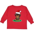 thumbnail image 3 of Inktastic Christmas Dachshund Dog Santa Boys or Girls Long Sleeve Toddler T-Shirt, 3 of 5