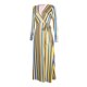 thumbnail image 5 of Vestido de manga larga para mujer Vestido maxi de cintura alta con estampado de cuello en V Vestido casual Fridja  nbo4005, 5 of 6