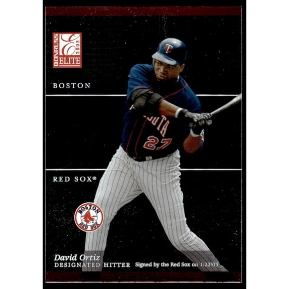 2003 Donruss Elite Baseball Card David Ortiz Boston Red Sox #39 NM