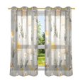 thumbnail image 6 of Yayeee Window Curtains Set of 2 for Living Room Light Filtering 63"x52", Mushrooms Pattern, 6 of 7