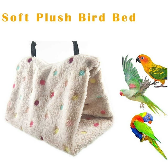 Xihbxyly Tienda de Campaña para Pájaros, Suave Forro Polar Coral, Cómoda y Cálida, Alivia El Estrés de Los Loros, Fácil de Colgar, Segura, para Uso En Interiores, Disponible En Tallas S, M y L.