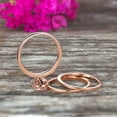 thumbnail image 5 of 3Pcs 1.75 Carat 10k Rose Gold Morganite Engagement Ring Set Wedding Set Promise Ring for Bride Oval Cut Gemstone Pink Morganite Anniversary Ring, 5 of 5
